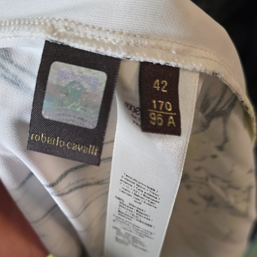 Roberto Cavalli Yellow and Pink Floral Midi Dress - Picture 4 of 5